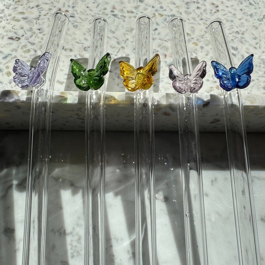 Glasstrohhalm - Schmetterling