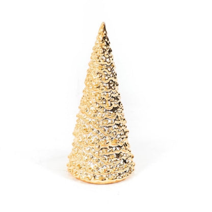 Tannenbaum Keramik gold