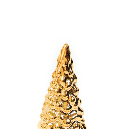 Tannenbaum Keramik gold